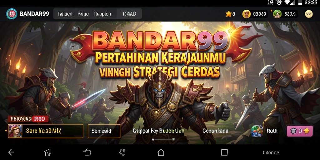 Tangkapan layar menampilkan pertempuran seru dalam game Tower Defense BANDAR99.