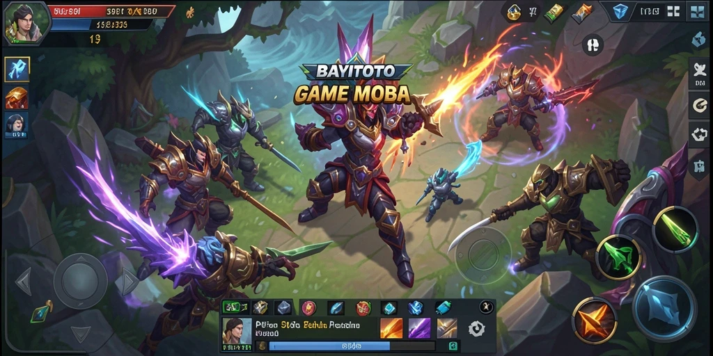 Tangkapan layar menampilkan aksi seru dalam game MOBA BAYITOTO.