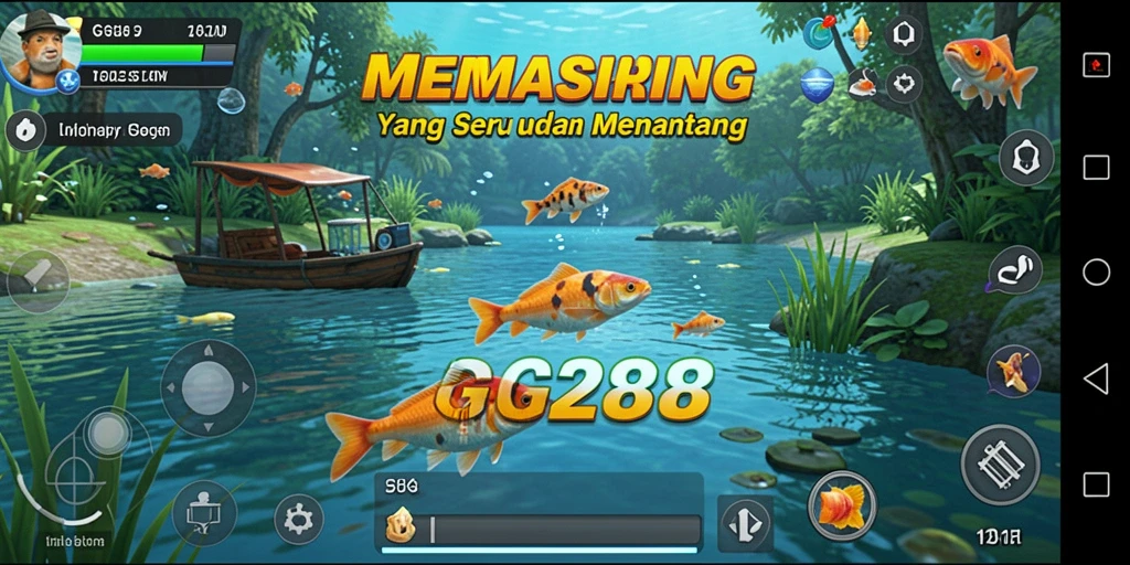 Screenshot gameplay GG288 menampilkan suasana memancing yang menyenangkan dan menegangkan.