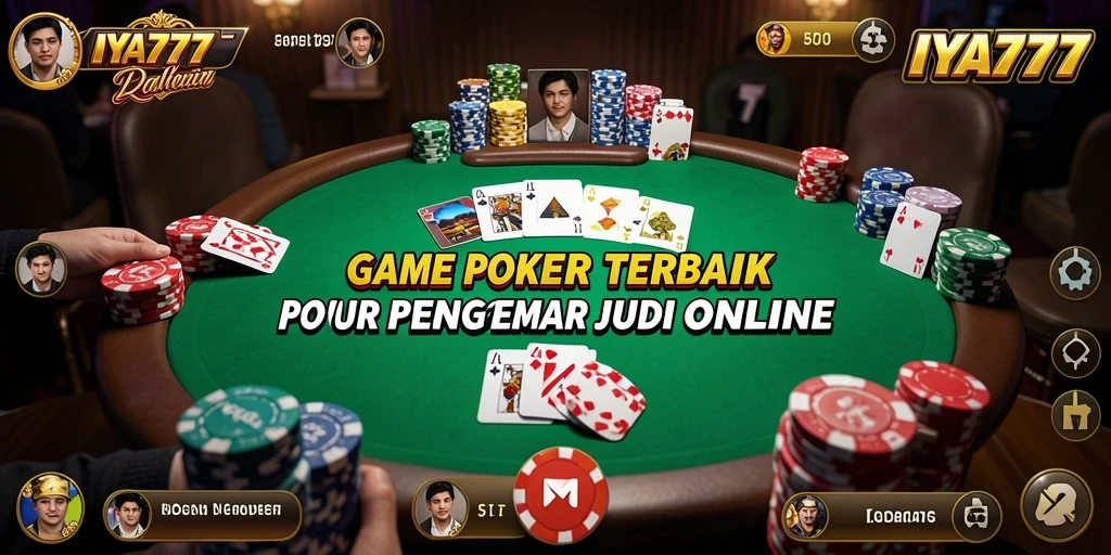 Tampilan gameplay IYA777 Poker yang mendebarkan.