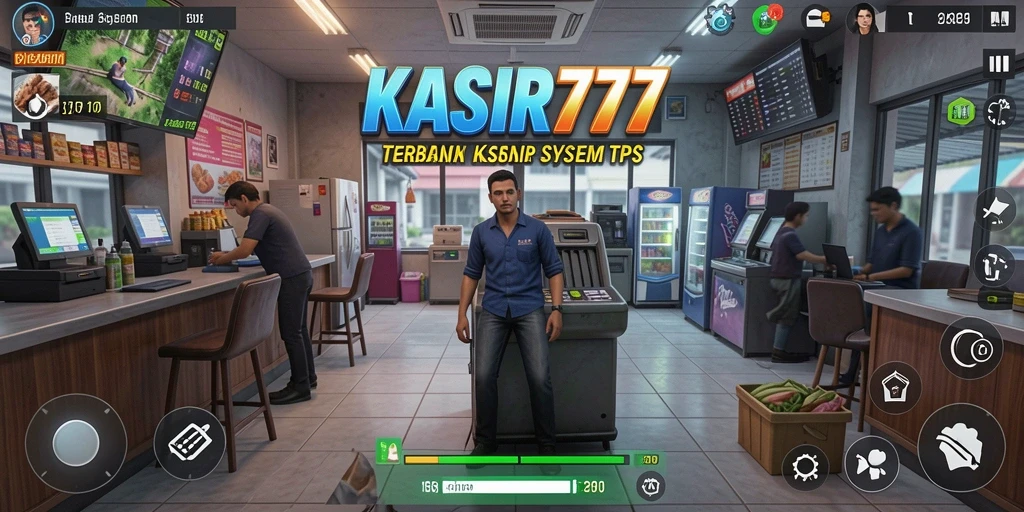 Tangkapan layar gameplay KASIR777 yang menampilkan keseruan sebagai kasir.