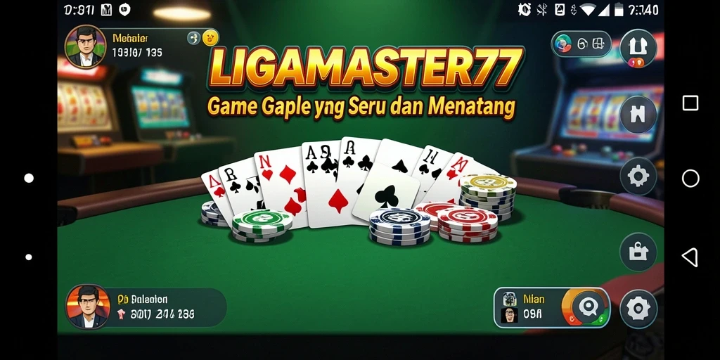 Tampilan gameplay seru dari LIGAMASTER77 saat bermain Gaple