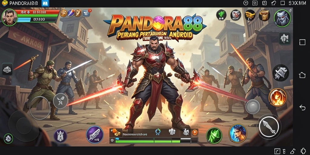 Tangkapan layar menunjukkan pertarungan dinamis dalam PANDORA88.
