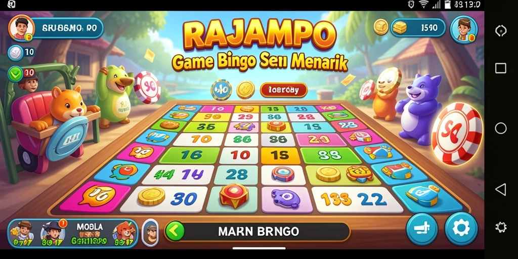 Screenshot gameplay RAJAMPO yang menampilkan keseruan permainan Bingo.