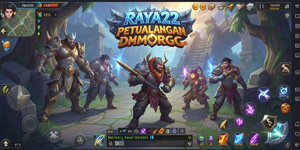 Gameplay RAYA22 yang menampilkan aksi seru dalam dunia MMORPG.