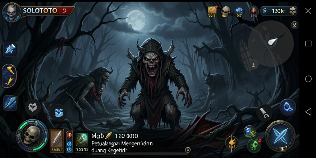 Screenshot menampilkan gameplay mencekam dari SOLOTOTO.