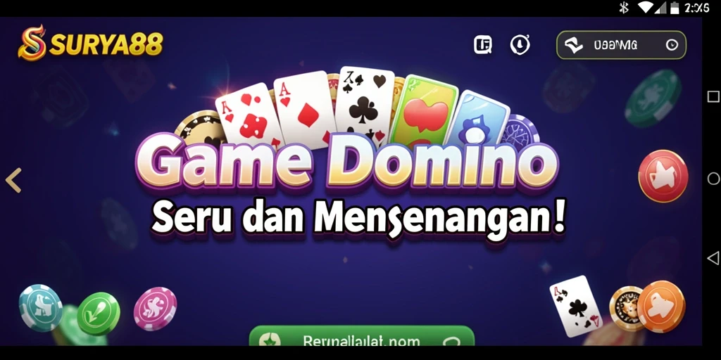 Gameplay seru dari SURYA88 yang menunjukkan aksi Domino.